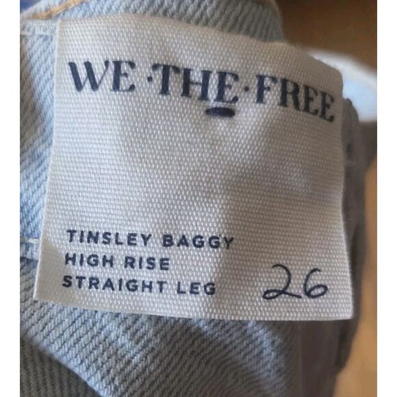 We The Free Tinsley Baggy High-Rise Printed Jeans Sz 26 - Picture 9 of 9